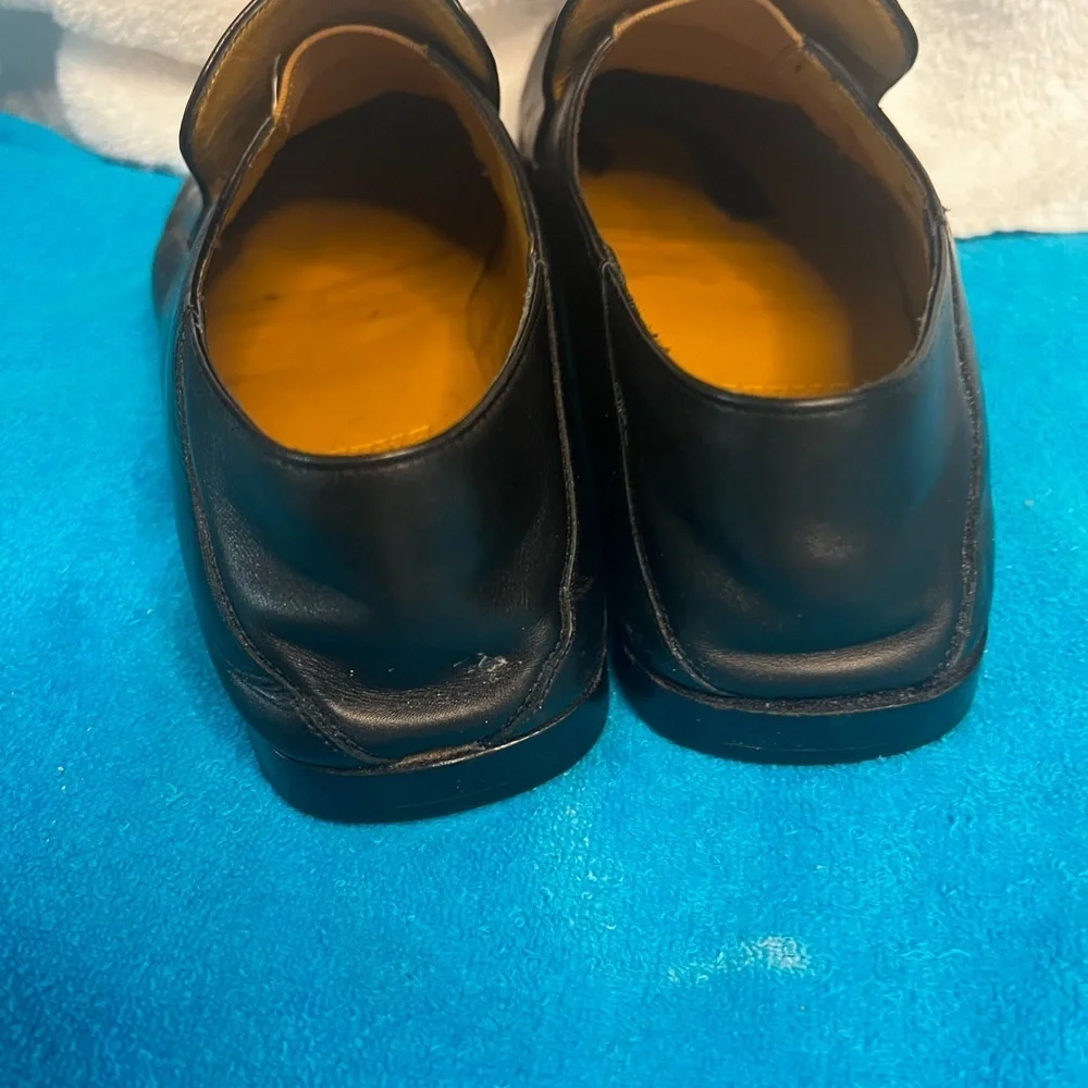 BALLY Baser Black Leather Men's Loafers Shoes 71/2 7.5